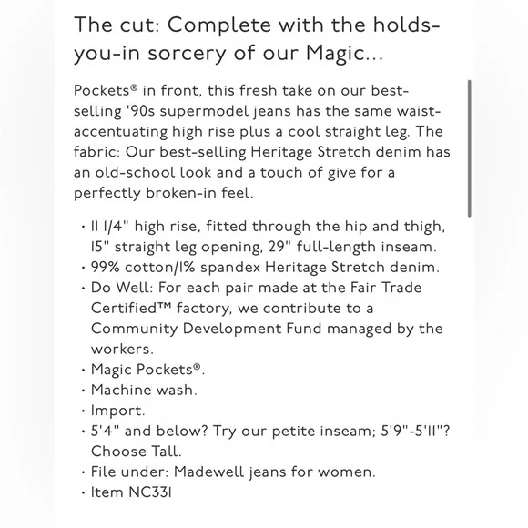 Madewell perfect vintage straight Jean in hoye wash - Picture 5 of 9